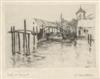JOHN HENRY TWACHTMAN Docks at Newport.